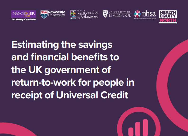 Estimating the savings and financial benefits to the UK government of return-to-work for people in receipt of Universal Credit